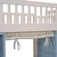 preview thumbnail 4 of 9, Multi-Functional Full Size Loft Bed with 2 Four-layer Storage Cabinets and Curtain, Large Storage Space, White+Blue
