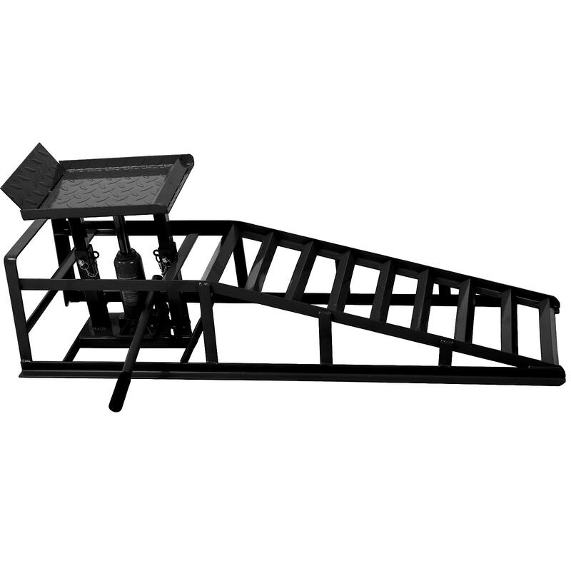 Auto Car Truck Service Ramps Lifts, Garage Car Lift Hydraulic Ramps Black 5 Ton, Hydraulic Lift Repair Frame Lift(2 Pack)