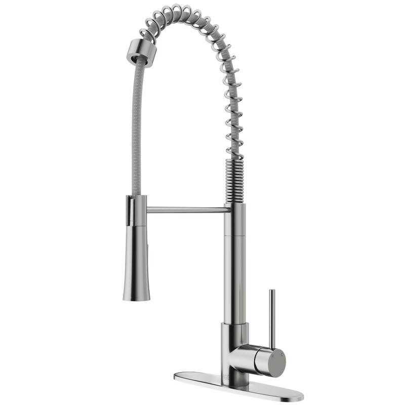 VIGO Laurelton 22" H Single Handle Pull-Down Sprayer Kitchen Faucet