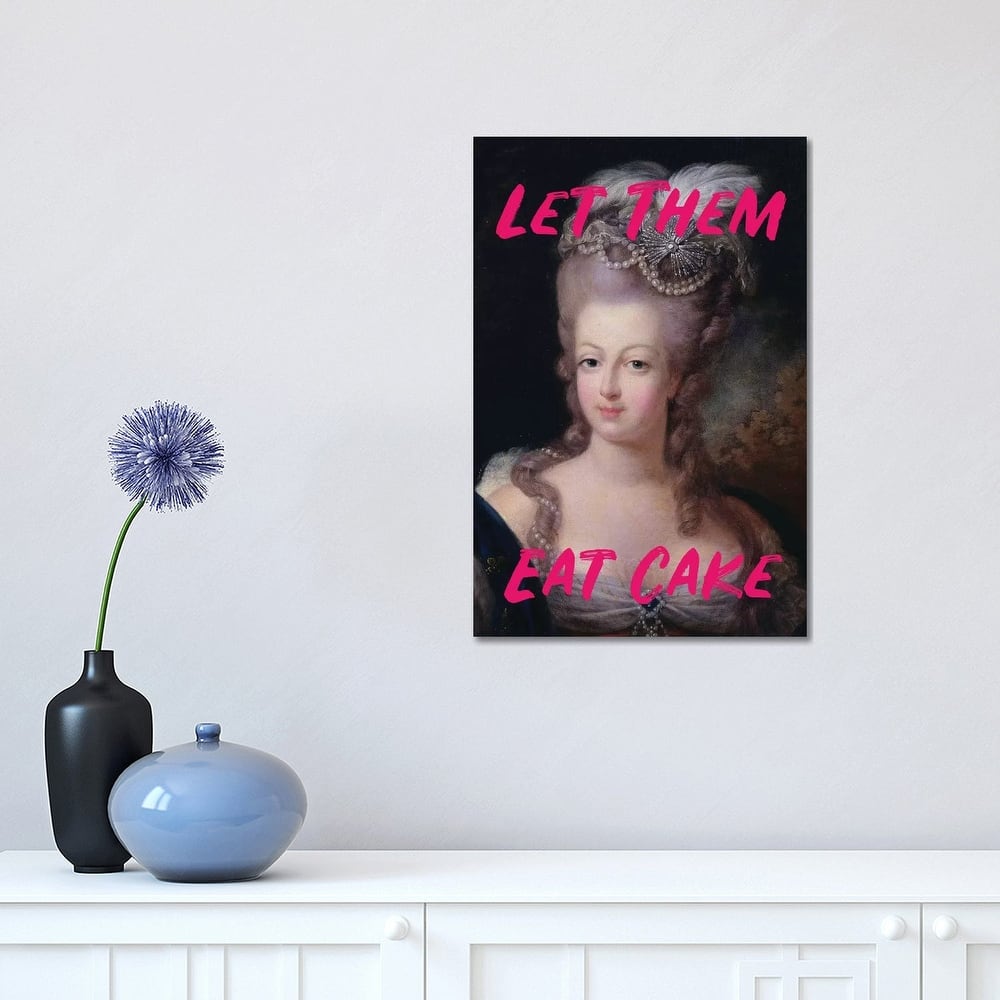 iCanvas "Marie Antoinette Hot Pink Text" by Ruby and B Canvas Print