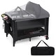 preview thumbnail 2 of 18, Babyjoy Baby Bassinet Bedside Crib with Changing Table Mattress - See Details Black