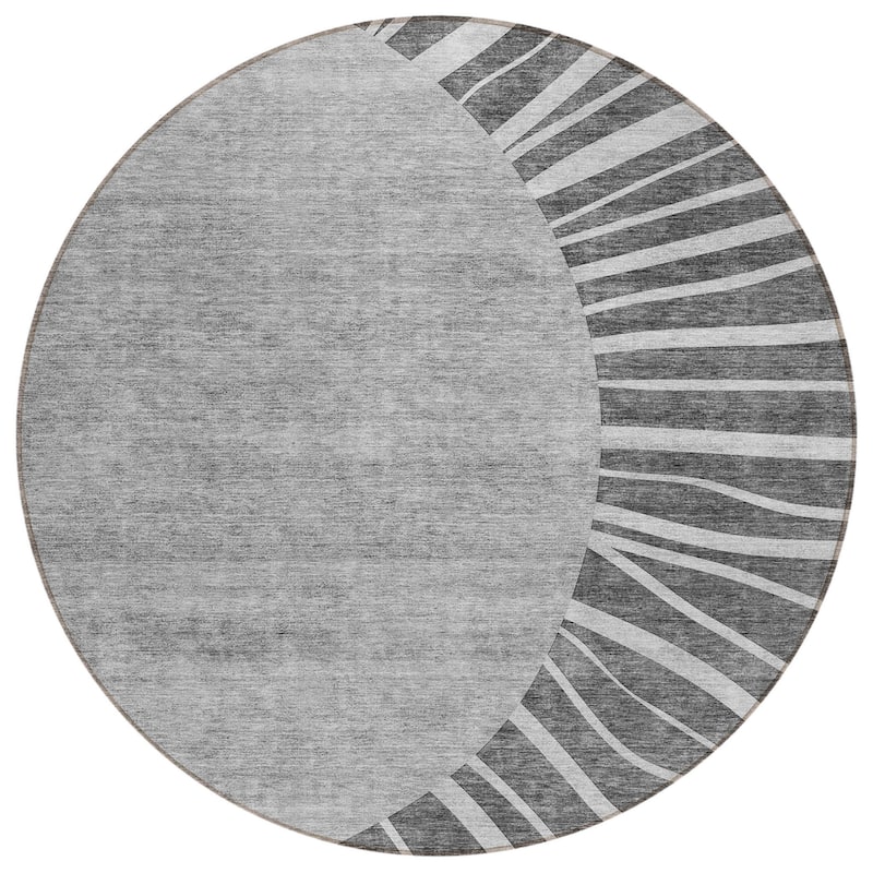 HomeRoots Abstract Transitional Rectangle Outdoor Rug