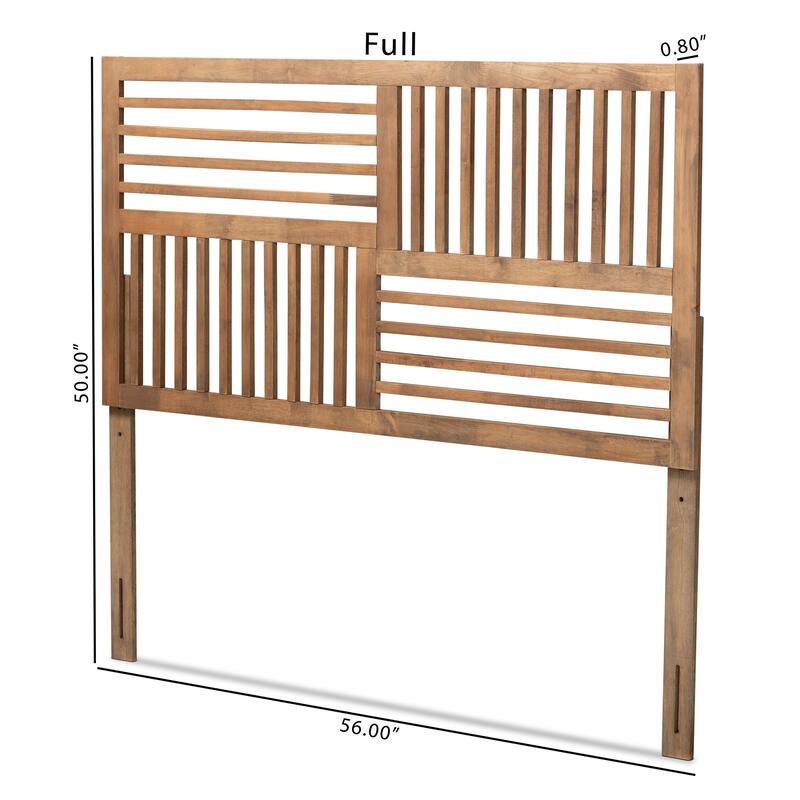 Adler Transitional Ash Walnut Finished Wood Headboard