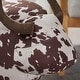 preview thumbnail 9 of 9, Velvet Cow-Shaped Ottoman,Cute Wood Foot Stool Shoes Changing Seat with Cushioned
