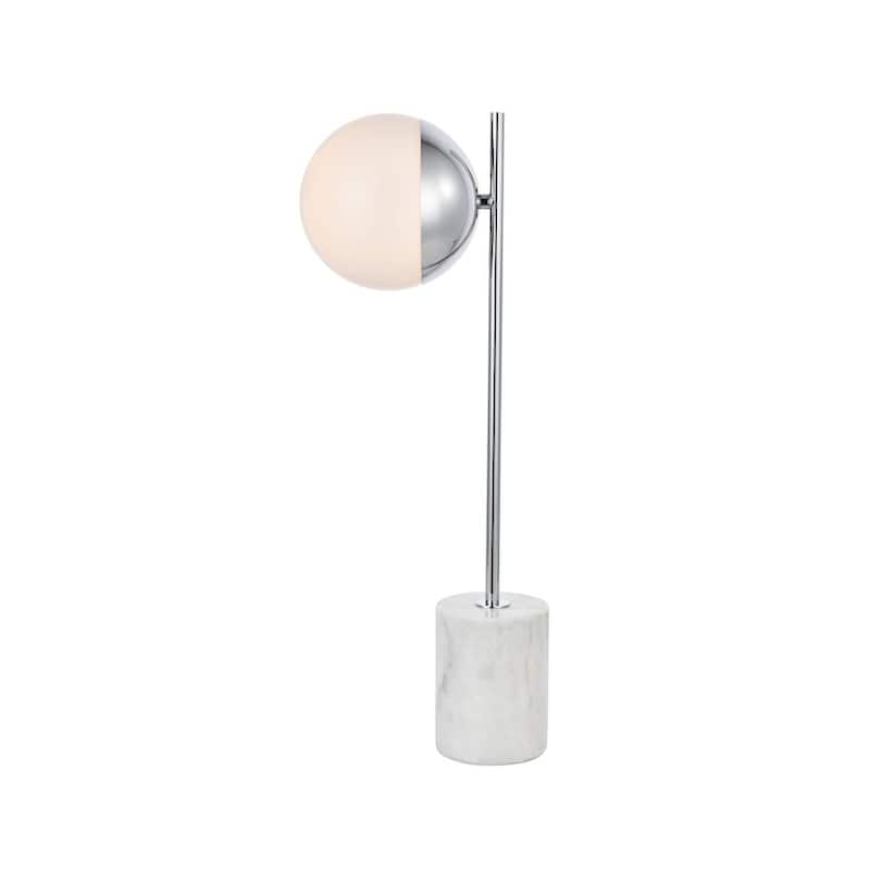 1-Light Table Lamp with Frosted White Glass