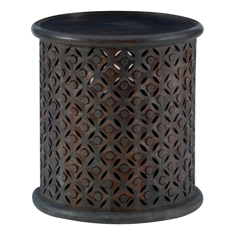 Linon Jennifer Boho Round Side Table