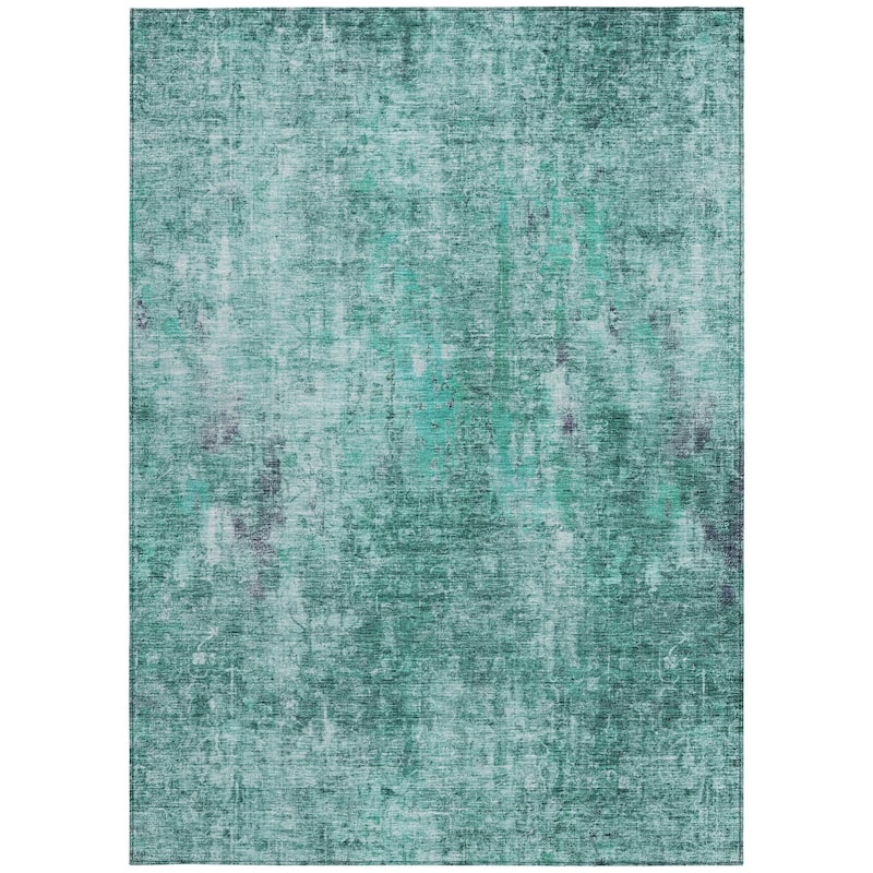 HomeRoots Abstract Transitional Rectangle Outdoor Rug
