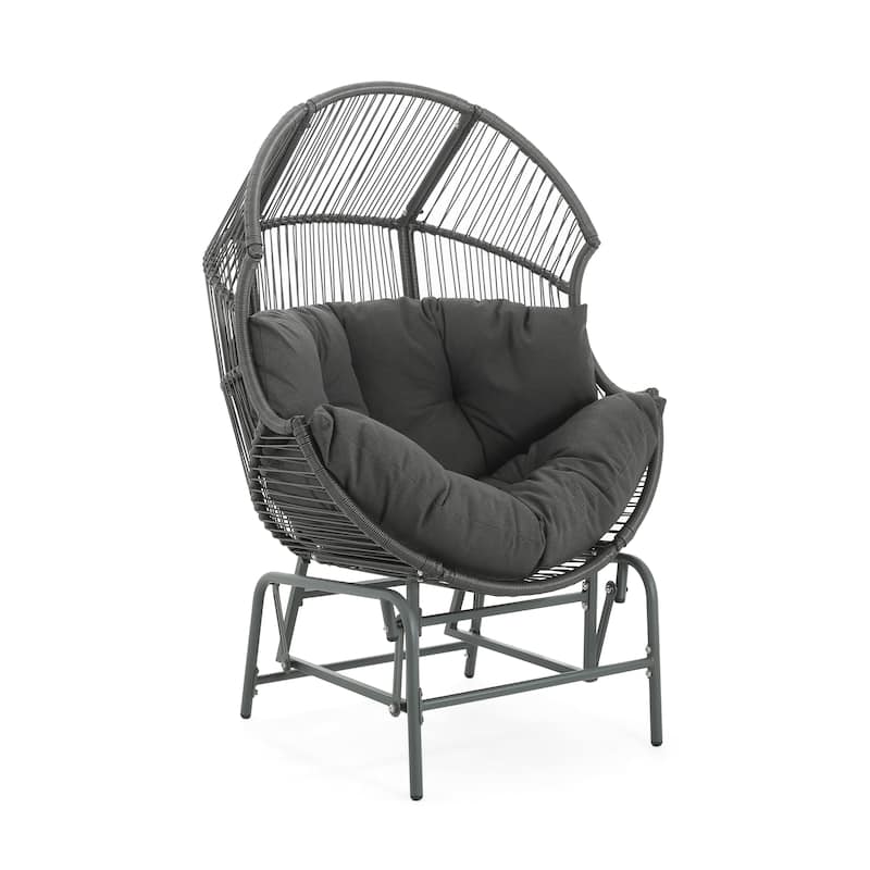 Paolos Outdoor Modern Wicker Gliding Chair by Christopher Knight Home