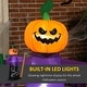 preview thumbnail 5 of 8, 5' Inflatable Halloween Pumpkin Grim Reaper, Blow Up Outdoor LED Yard Display