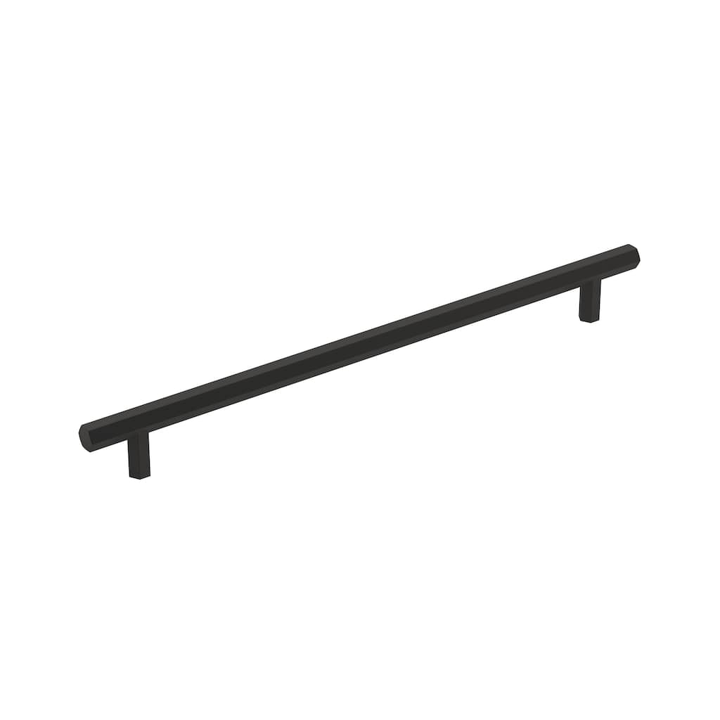 Caliber 10-1/16 in (256 mm) Center-to-Center Matte Black Cabinet Pull - 10.0625