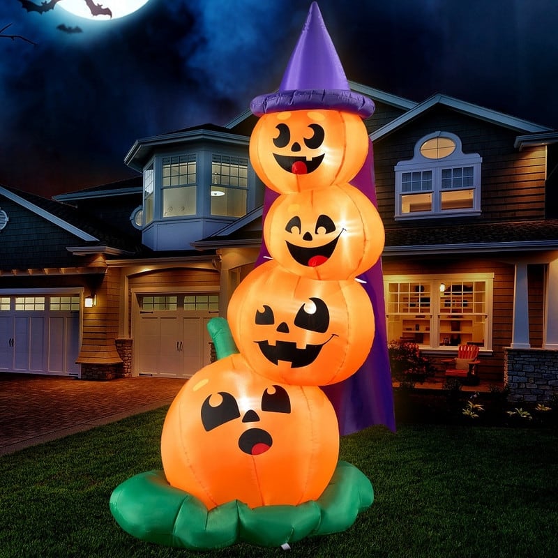 Joyfy 6 FT Inflatable Stacked Pumpkins Decoration
