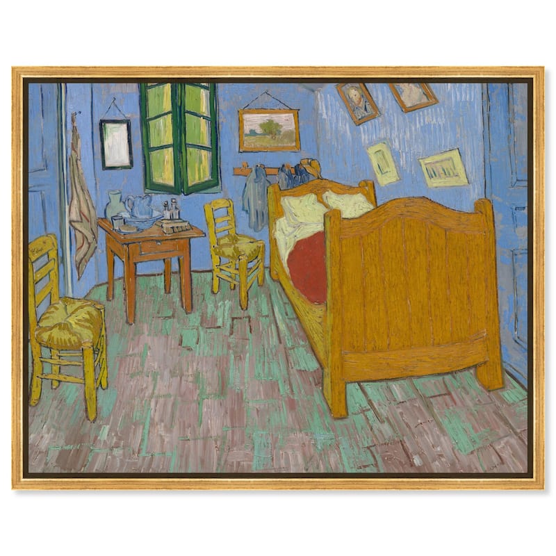 The Bedroom Canvas by Art Remedy - Gold - 20" x 16"