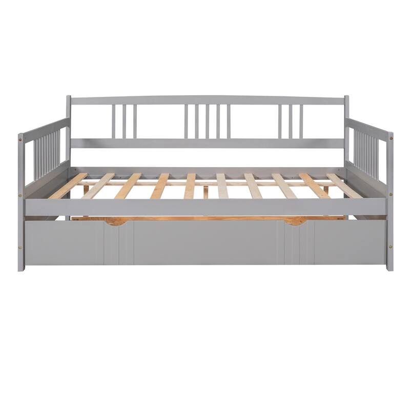 Merax Wood Daybed with Twin Size Trundle