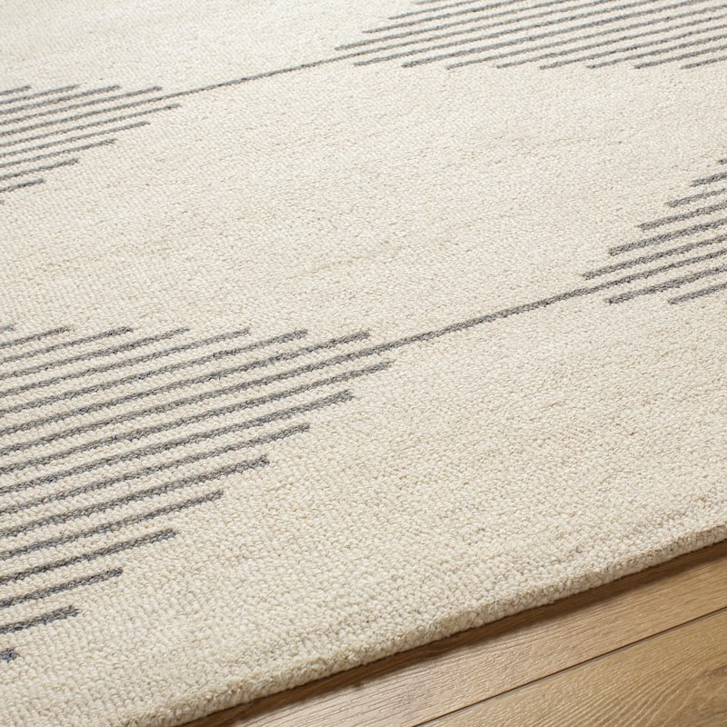 Livabliss Granada Minimalist Diamond Hand Tufted Area Rug