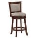 preview thumbnail 23 of 56, Verona Panel Back Swivel Counter Height Stool by iNSPIRE Q Classic Cherry-Grey Linen