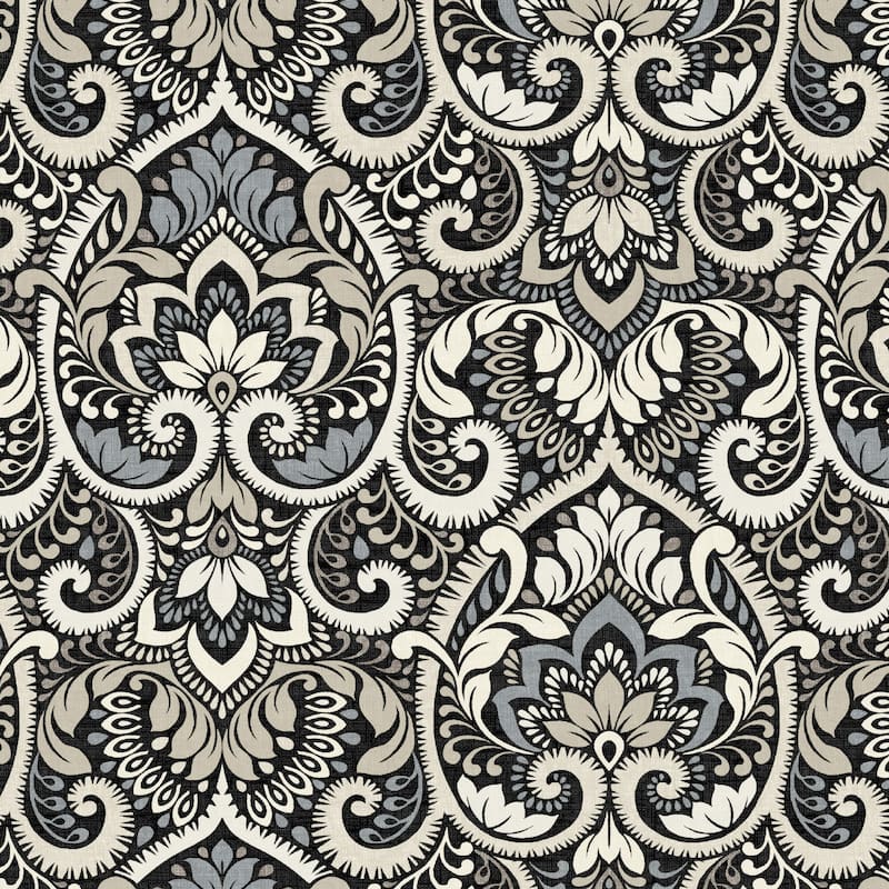 ARDEN Aurora Damask Outdoor Dining Chair Cushion