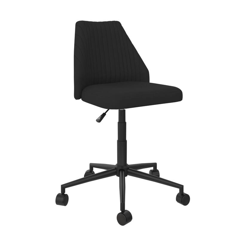 The Novogratz Brittany Office Chair with Casters - Grey Linen