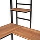 preview thumbnail 17 of 16, Twin Size Metal Loft Bed Frame with L-shaped Desk, Bookshelf, Headboard, Ladder, Full-length Guardrail - No Box Spring Needed