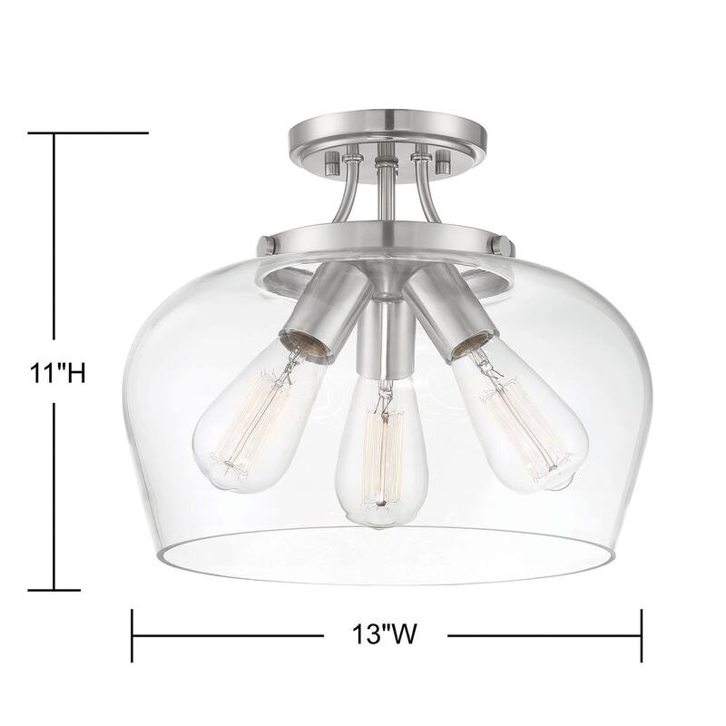 Savoy House Octave 3 Light 13" Wide Semi-Flush Ceiling Fixture