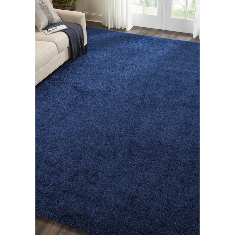 Nourison Malibu Shag Modern Plush Solid Area Rug