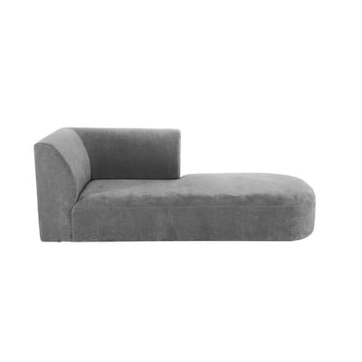 Velvet Upholstered Chaise Lounge - 89.38"L x 35.88"W x 32.63"H