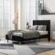 preview thumbnail 27 of 58, Alazyhome Upholstered Platform Bed Frame Black - Twin