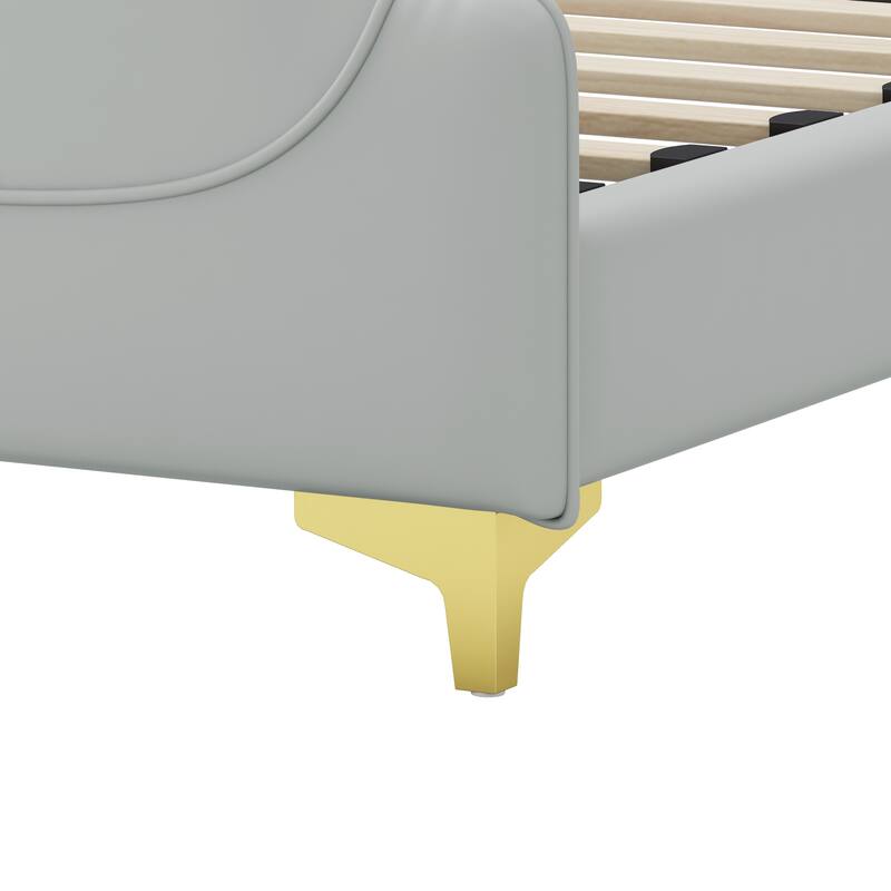 Uphou Modern Upholstered PU Leather Bed by Christopher Knight Home