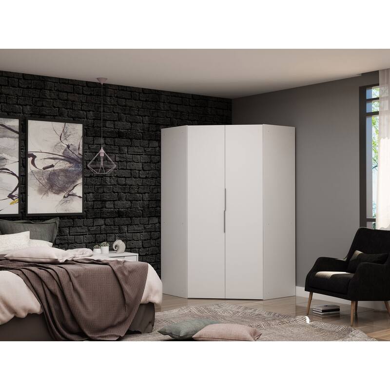 Manhattan Comfort Mulberry 2-Piece Wardrobe Closet