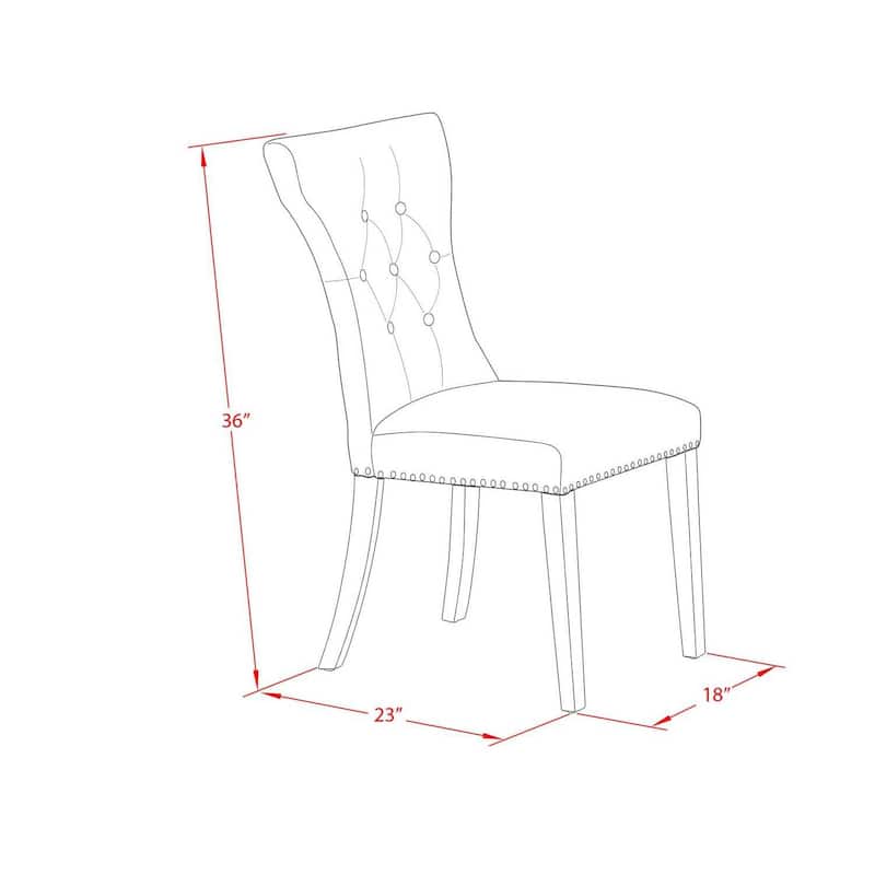 Parsons Chair Set of 2, Upholstered Dining Chairs in Beige Fabric, Stylish Accent Seating - 24.5