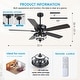 preview thumbnail 22 of 39, 52 Inch Indoor and Outdoor Farmhouse Ceiling Fan with Light DC motor Wooden Blades Waterproof