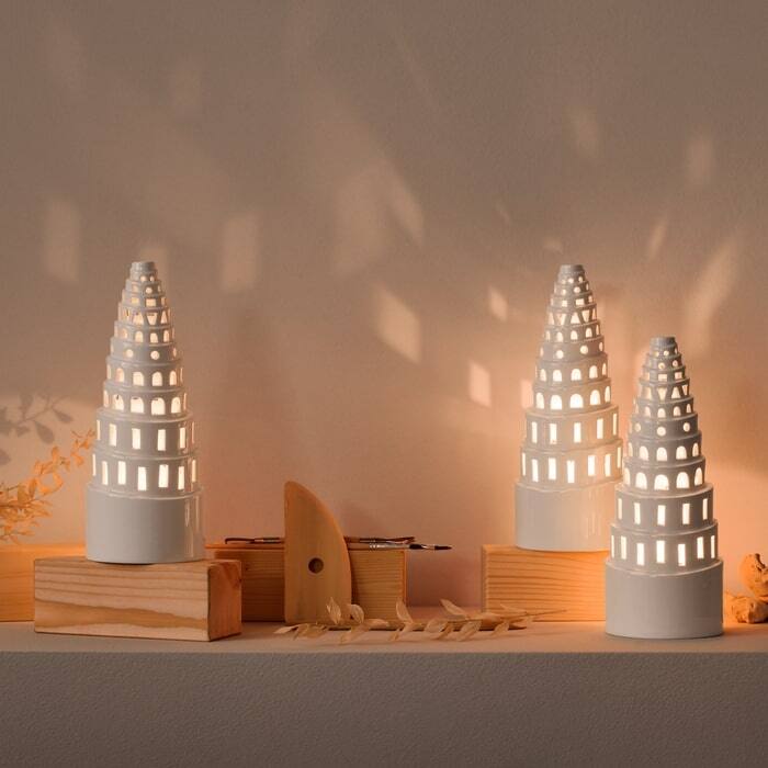 Kähler Urbania Lighthouse High Tower, White - H: 8.9"