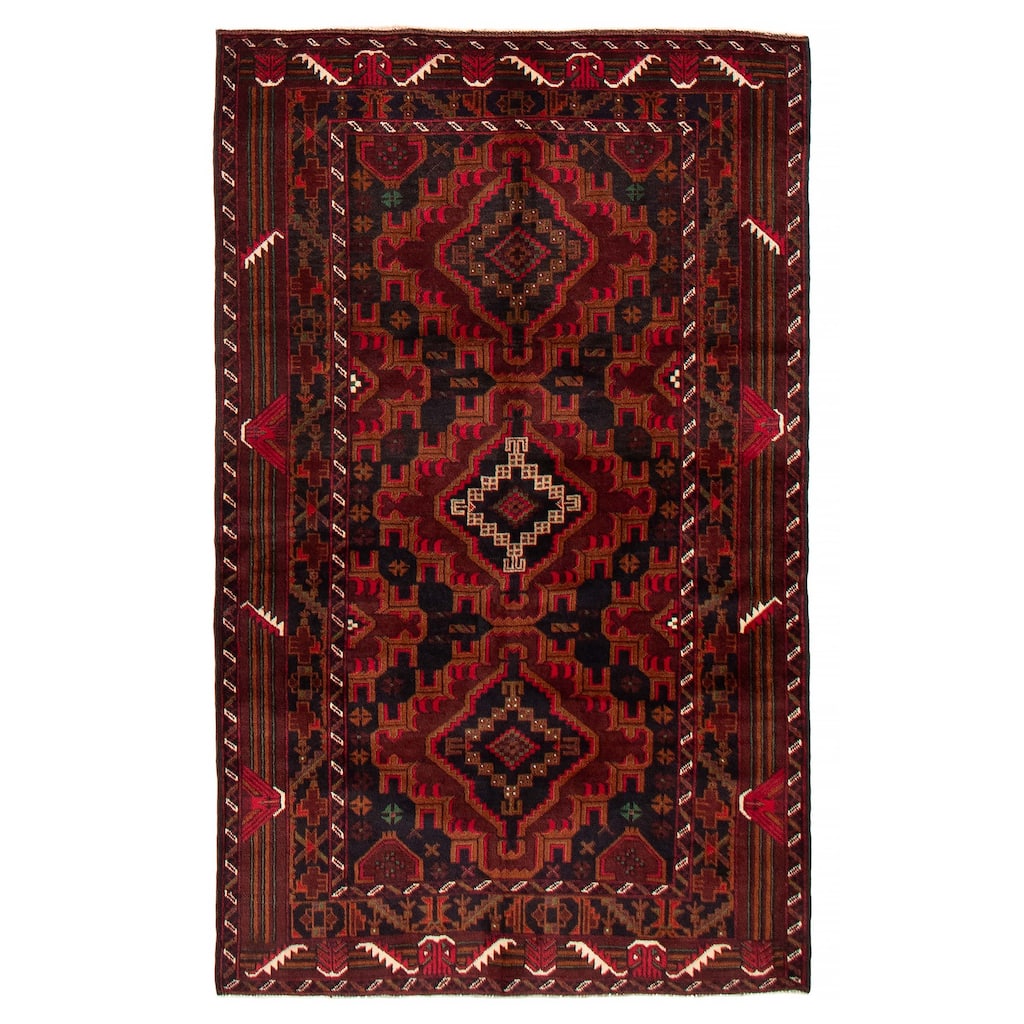 Teimani Red Rug 3'7" x 6'0" - 3'7 x 6'0