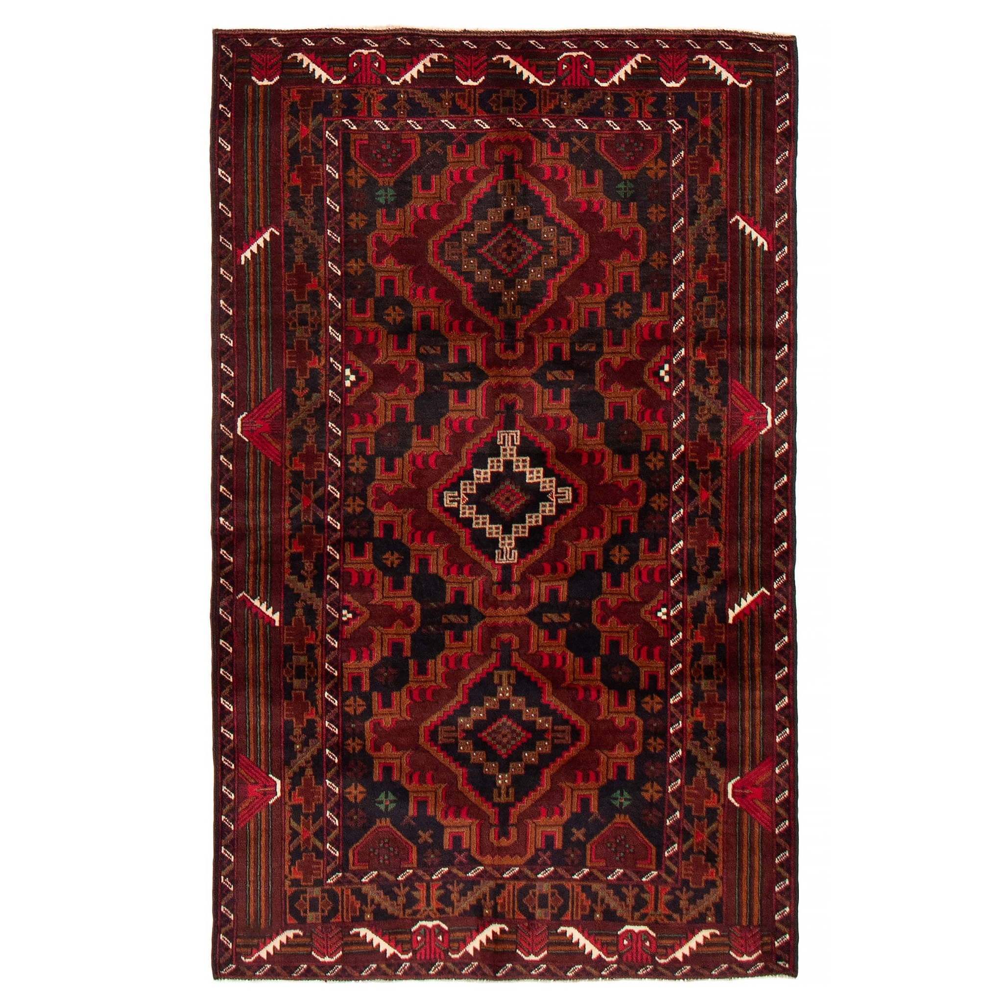 Teimani Red Rug 3'7" x 6'0" - 3'7 x 6'0