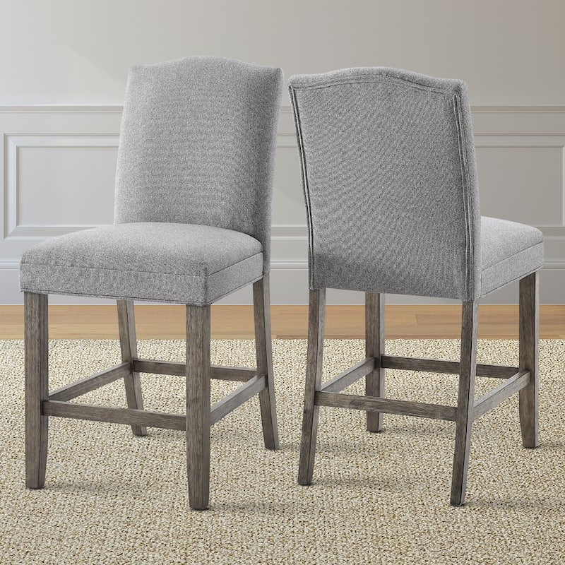 Steve Silver Garfield Driftwood Grey Counter Chair - Set of 2
