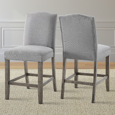 Steve Silver Garfield Driftwood Grey Counter Chair - Set of 2