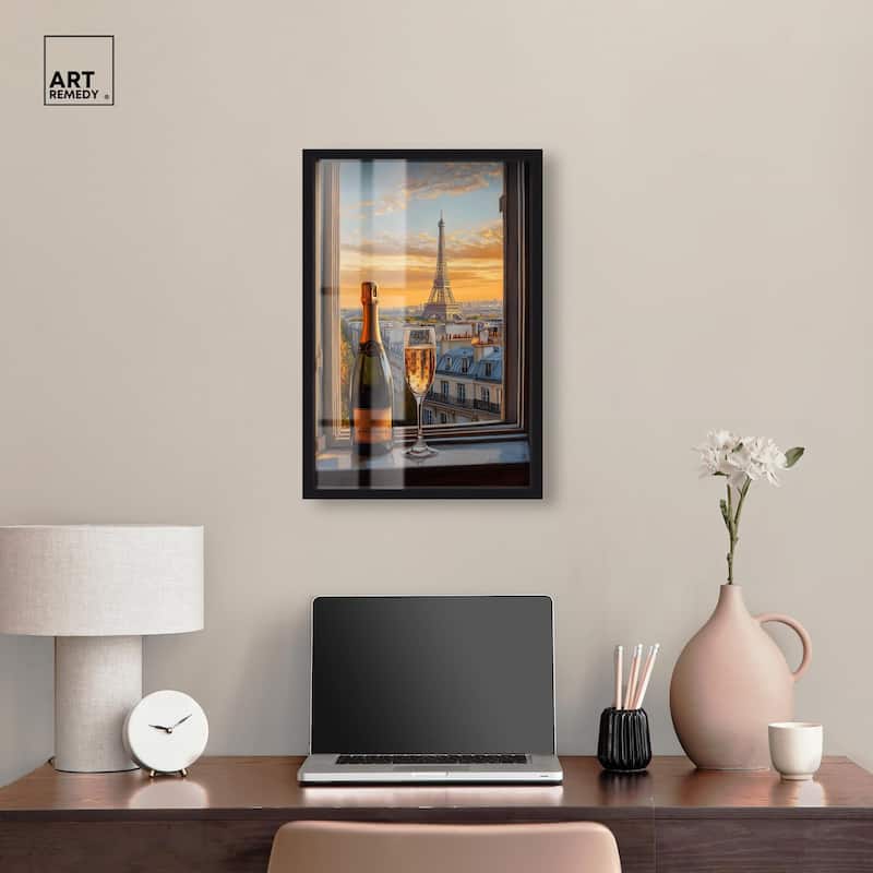 Classy Drink in Paris Shadowbox by Art Remedy
