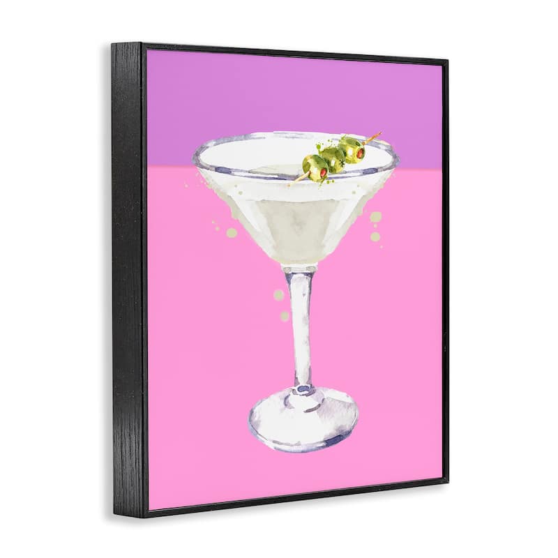 Stupell Bright Olive Martini Framed Giclee Art Design By Susan Jill