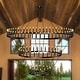 preview thumbnail 15 of 22, Extra Large Wagon Wheel Chandelier High Ceiling Farmhouse Chandeliers 98.42x98.42x218.11in - Black