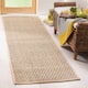 SAFAVIEH Natural Fiber Marina Basketweave Seagrass Rug - 2'6" x 12' Runner - Natural/Beige