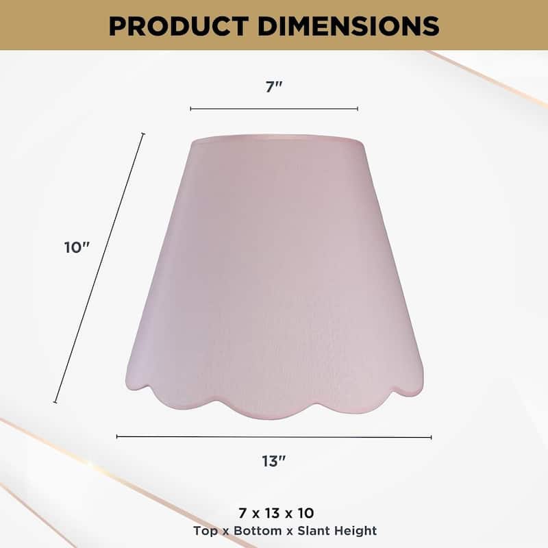 Royal Designs Scallop Empire Lamp Shade Set of 2 - 7 x 13 x 10