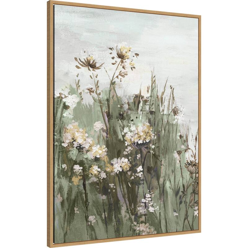 Wildflowers in a Gentle Breeze No. 2 by PI Studio Framed Canvas Wall Art Print