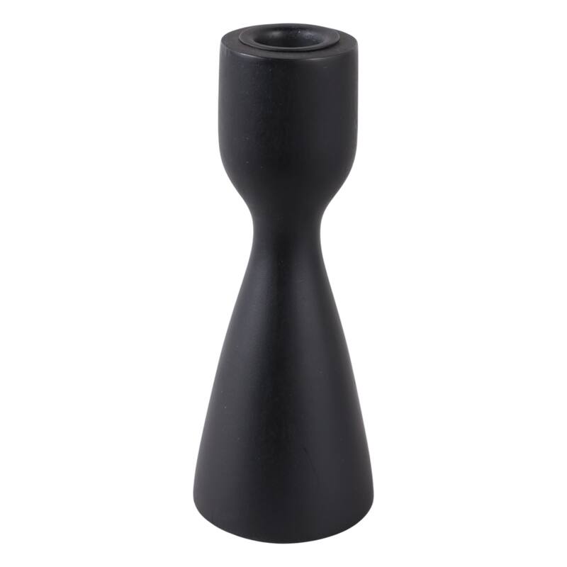 Mango Wood Taper Candle Holder Minimalist Silhouette Modern Design