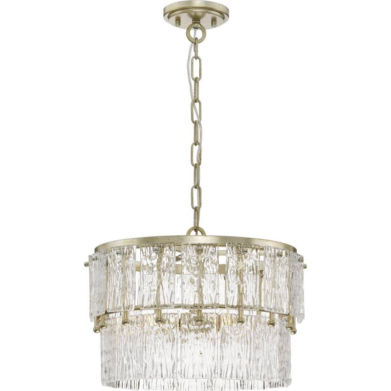 Chevall Collection Three-Light Gilded Silver Modern Organic Pendant - 17 in x 17 in x 15.12 in