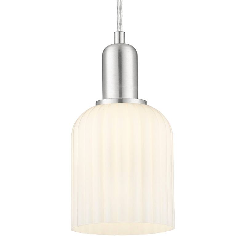 Innovations Lighting 716-1P-G559-5GWH Bridal Veil 5" Wide Cord Hung - Brushed Satin Nickel