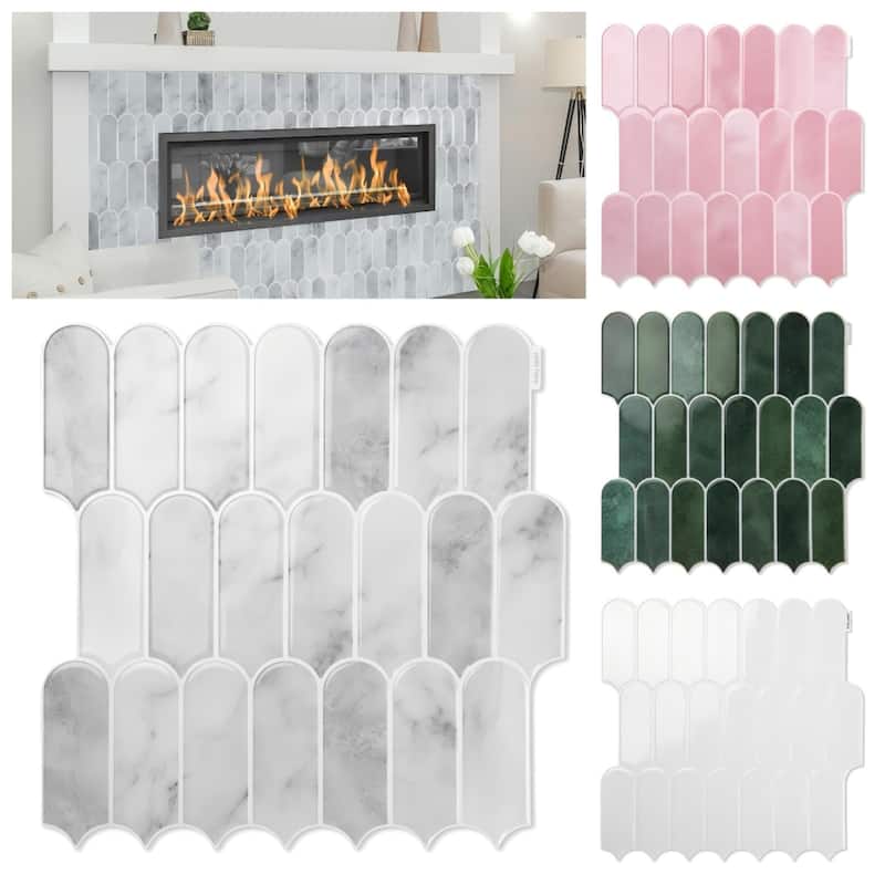 Art3d 10pcs Peel and Stick Backsplash Thickened Tiles, 12''x12'', Cover 10 Sq.Ft. - N/A