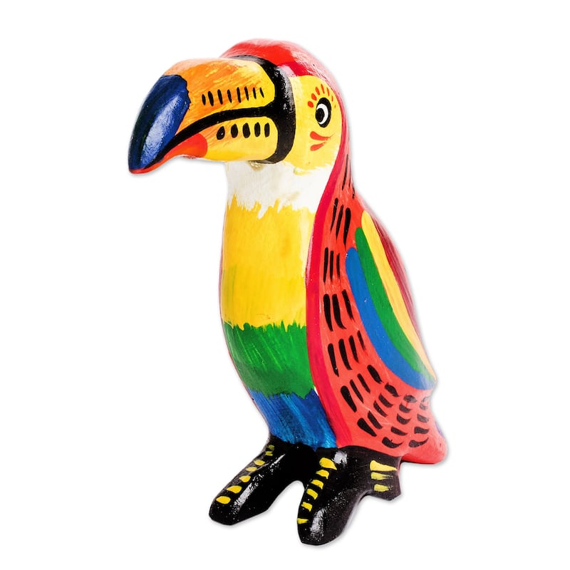 Novica Handmade Tranquil Toucan Wood Figurine