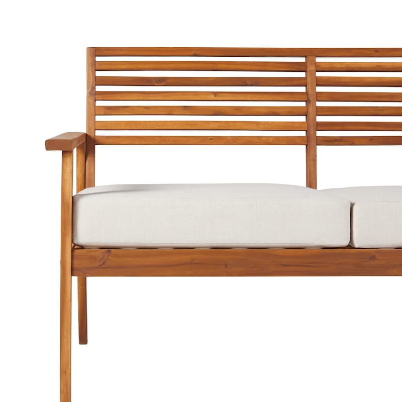 Middlebrook Slat-Back Solid Wood Patio Love Seat