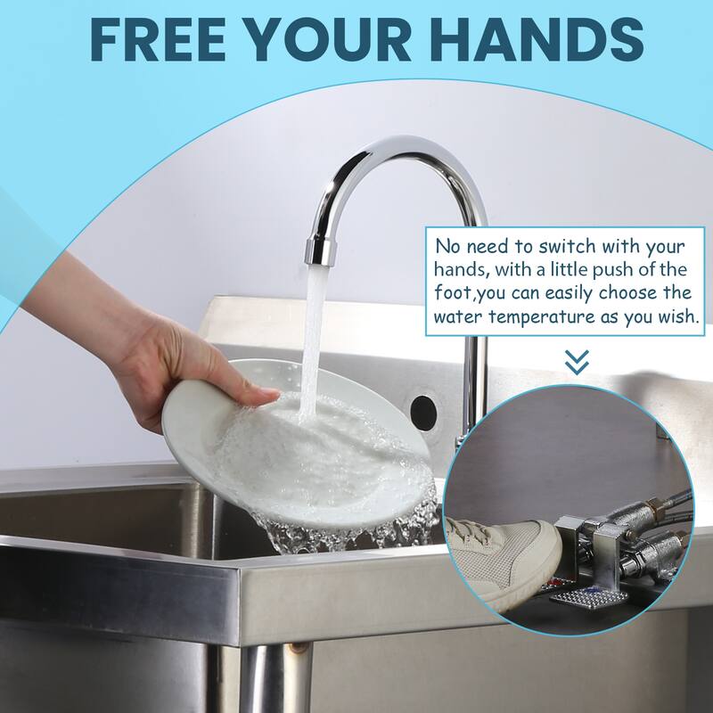 WOWOW Dual Temperature Pedal Valve Faucet
