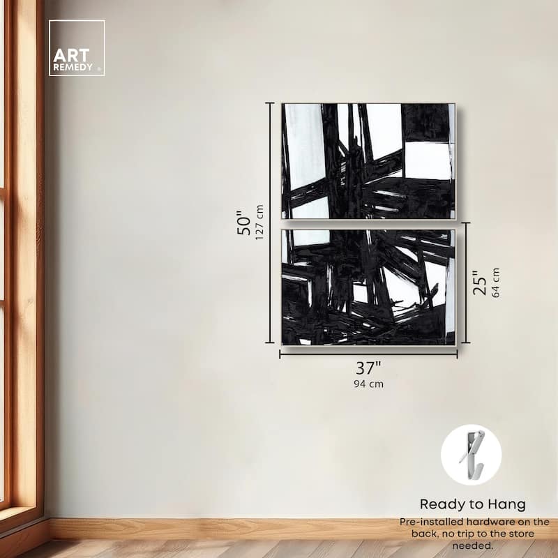 Monochrome Study Canvas Set of 2 by Art Remedy