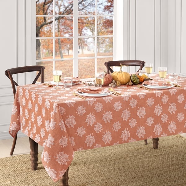 Falling Leaves Jacquard Tablecloth - Sienna - 60x120